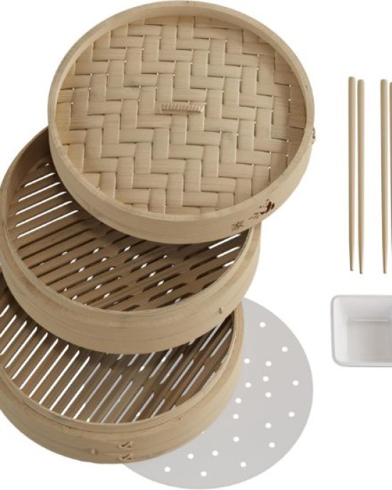 10-inch bamboo steamer